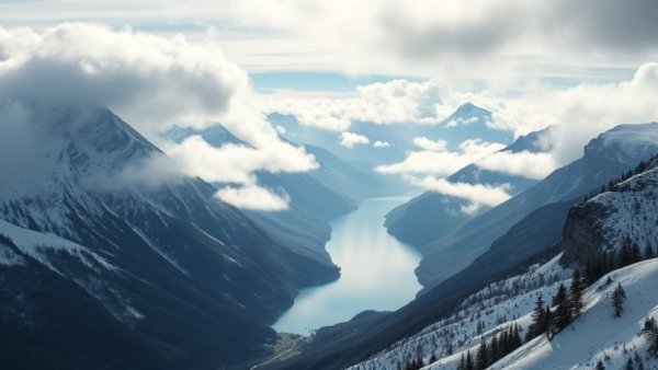 Snowy mountains near Vancouver, emphasizing snow safety.