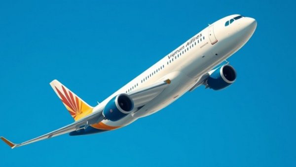 Vietnam Airlines aircraft cruising smoothly in clear sky.