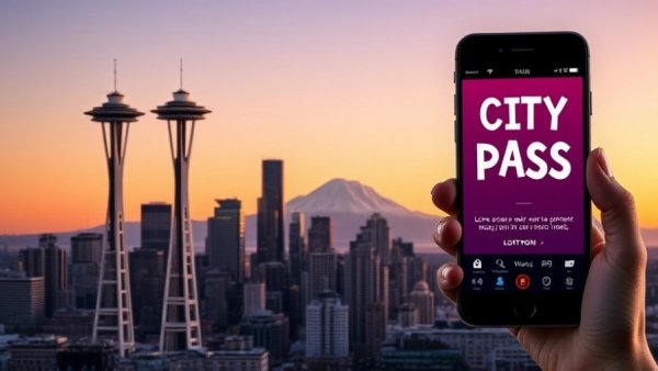 Seattle skyline with Space Needle featuring CityPASS for a 2-day itinerary.
