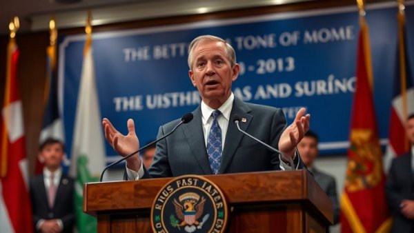 Official addressing press conference on threats against Iran.