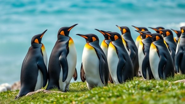 Majestic penguins by the shore, Falkland Islands travel guide.