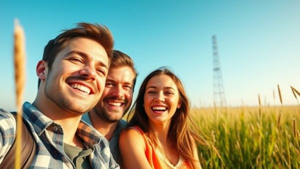Smiling couple enjoying a sunny day outdoors, embodying digital nomad lifestyle in Bali.