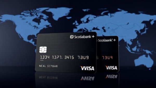 Scotiabank Visa Infinite+ benefits highlighted with sleek card designs