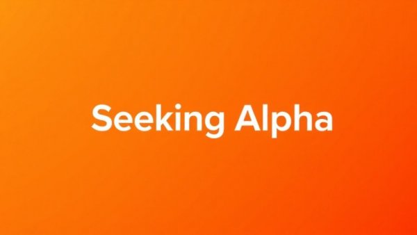 Seeking Alpha logo on orange gradient background.
