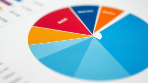 Close-up of a colorful pie chart representing an investment portfolio.