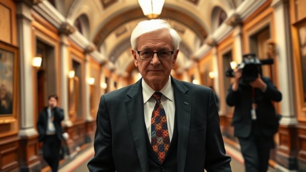 Older man in leadership walk during B.C. Conservative leadership race 2026.