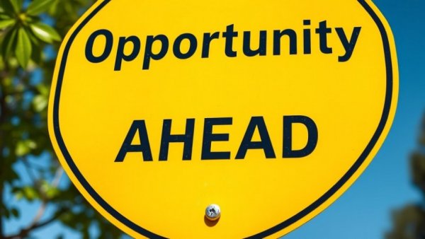 Opportunity Ahead sign symbolizing REIT recovery investing.
