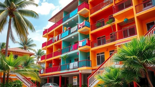 Colorful Boracay beach resort with vibrant design.