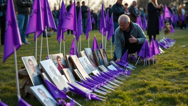 Participant arranges memorial for B.C. toxic drug crisis anniversary.