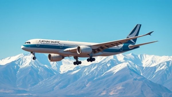 Cathay Pacific Anniversary Miles Rewards: Airbus A350 in flight against mountains.