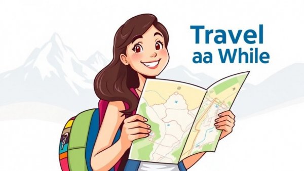 Travel For a While logo with female traveler for Albania 2026 trip.