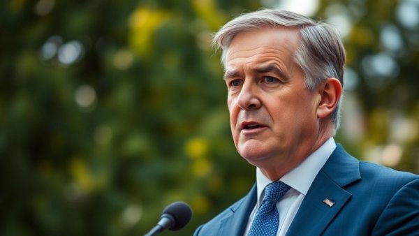 Man in suit speaking outdoors about B.C. Mental Health Act review.