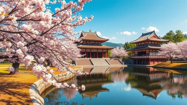 Scenic view of Nara architecture on a day trip from Kyoto.