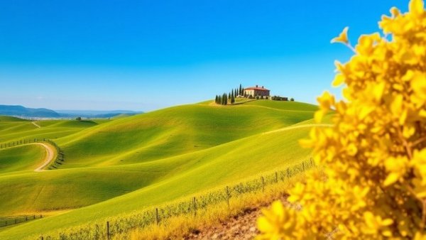 Beautiful Tuscany landscape with cypress-lined path for Tuscany itinerary.