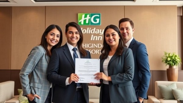 IHG Holiday Inn Resort in Alwar team posing confidently with document