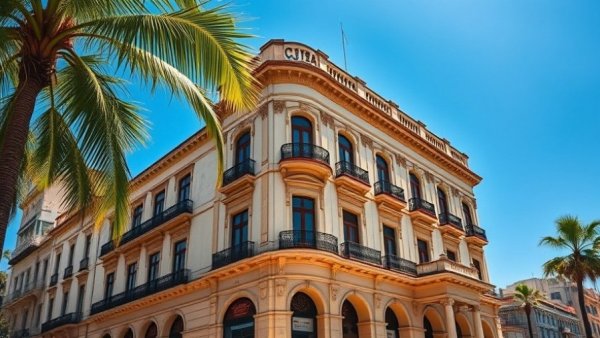 Cuba travel guide: Iconic hotel and sign in sunny Havana.