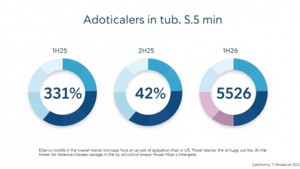 Infographic showing AI adoption in U.S. travel with increasing percentages over time