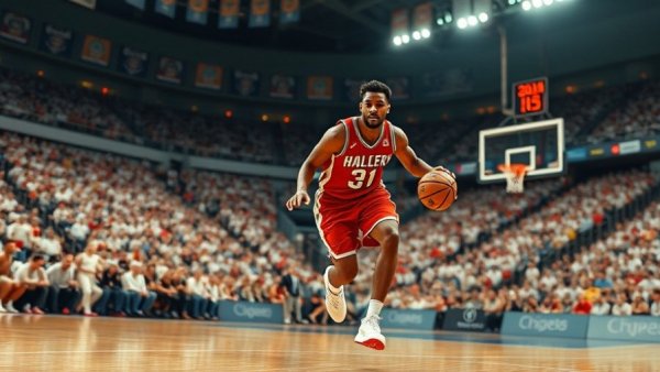 BUDX NBA House in Delhi: Dynamic basketball game in crowded arena.