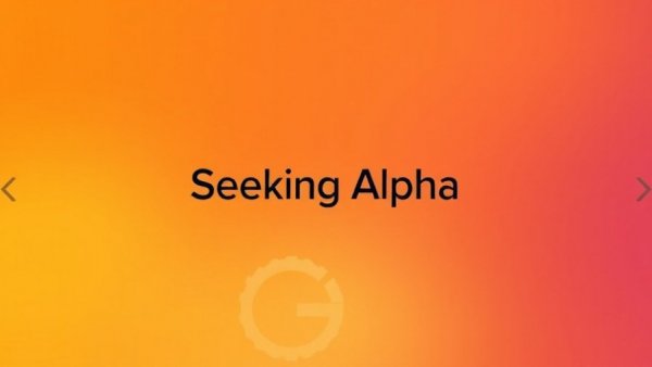 Seeking Alpha logo with a vibrant gradient background