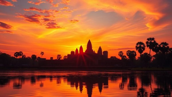 MakeMyTrip Cambodia Laos travel experiences: Sunset at Angkor Wat
