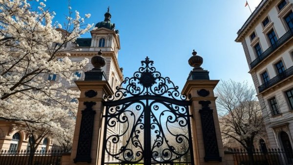 Harvard campus gate and tower, investment strategies.
