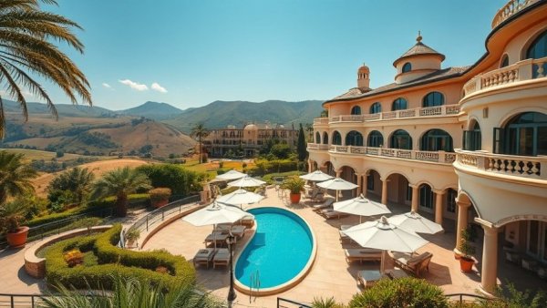 Sustainable luxury hotels in Portugal with garden terrace.