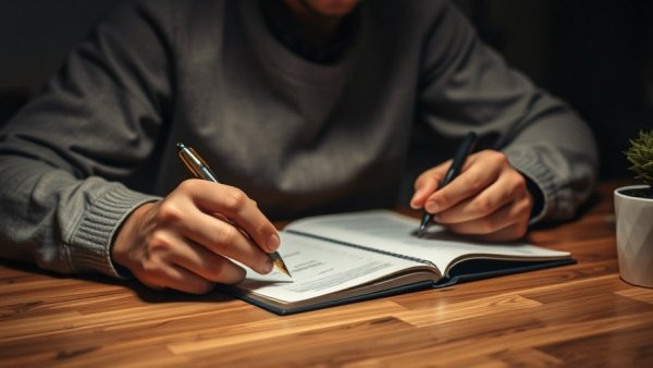 Person calculating expenses with a notebook and calculator for tech tips.