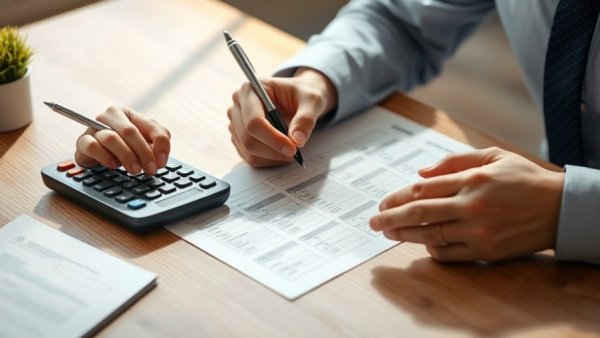Focused person calculating costs using tech tips for digital nomads.