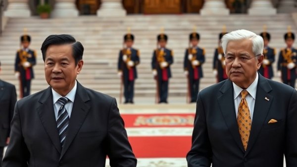 Two leaders walking during a ceremonial event, steps and guards in background related to Russia energy pipeline investments.