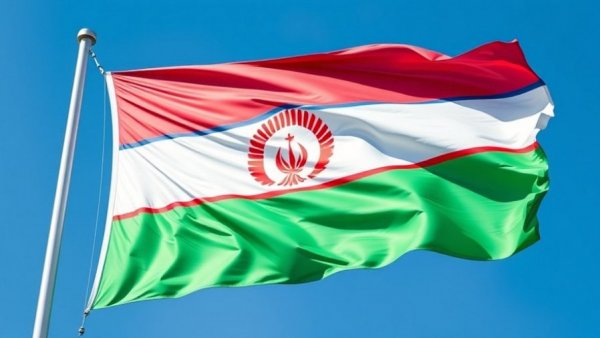 Uzbekistan flag representing the things not to do in Uzbekistan.