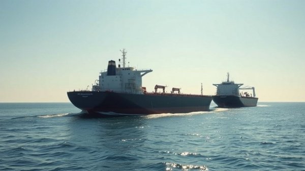 Oil tankers on sea reflecting global trade amid oil prices surge.