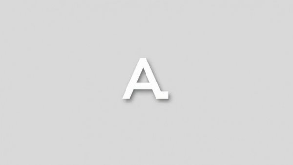 Alpha logo symbol on gray background