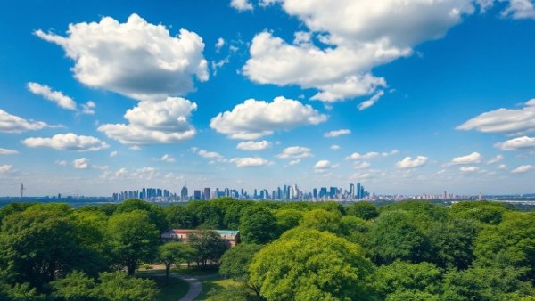 Lush park and Denver skyline highlight tourism growth potential.