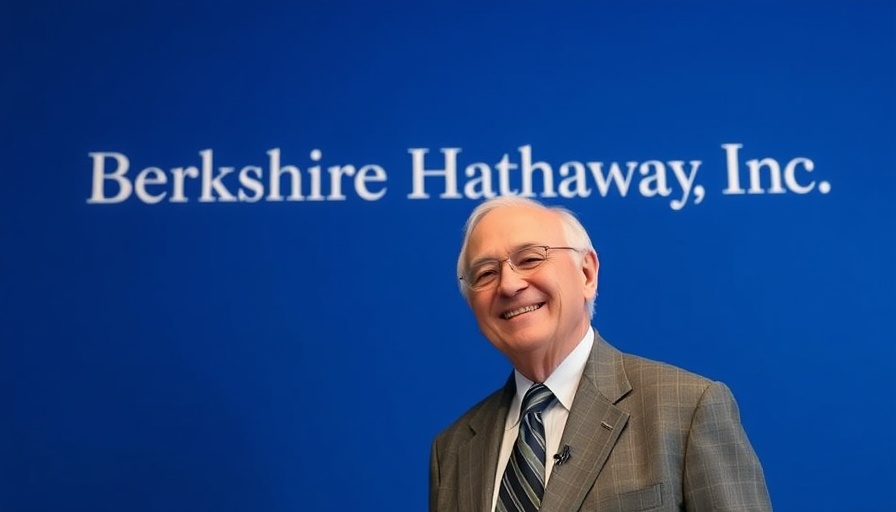 Confident elderly man posing, Berkshire Hathaway background, Quality Investing Strategies