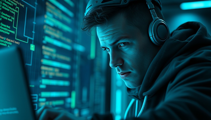 Futuristic hacker in virtual environment, Bybit hack news.