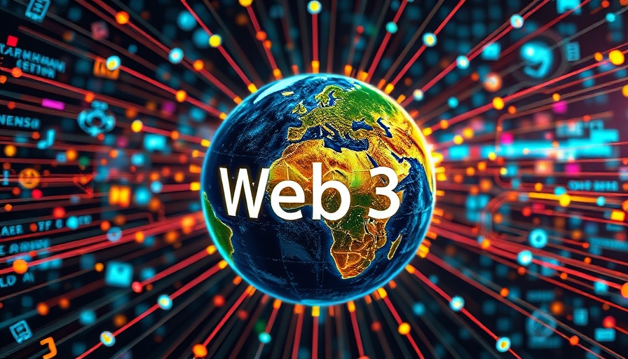 Web3 digital network with Earth and symbols, showcasing LUKSO creator autonomy.