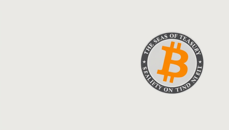 Bitcoin and bond market trends illustration with US Treasury seal.