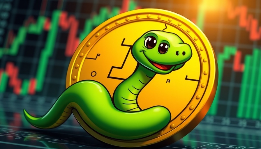Innovative Cryptocurrencies Like $AKE coin with snake design and charts.