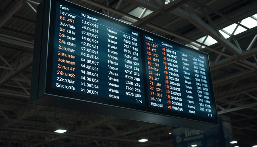 Airport departure board showcasing flights, highlighting 'One-Way vs. Round-Trip Flights'.