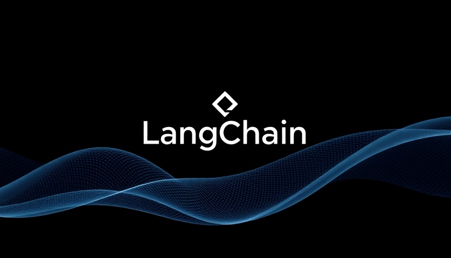 LangChain logo on abstract background for multi-agent web research system.