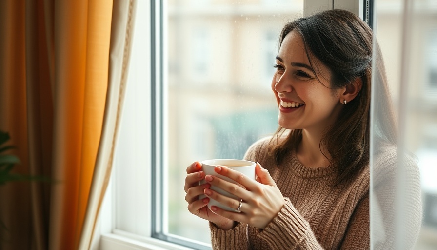 Woman enjoying rainy view at Savoy Hotel Manila during rainy season.