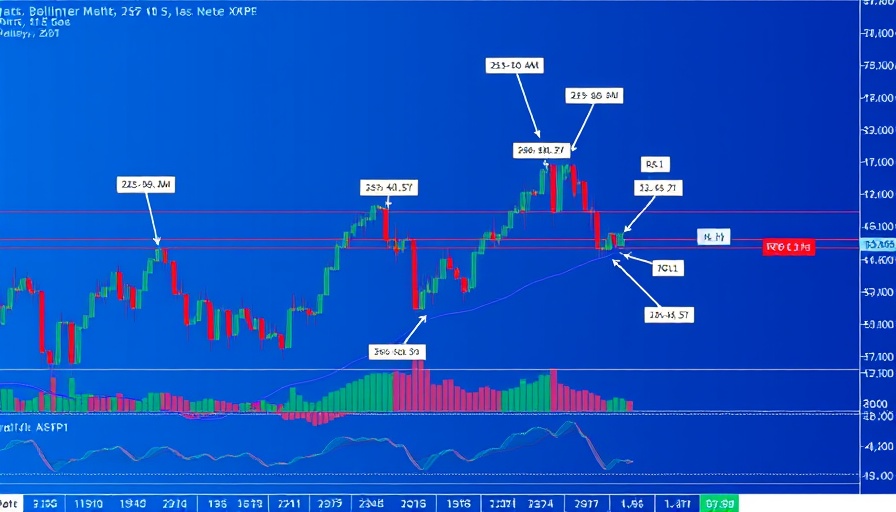 XRP technical analysis chart with Bollinger Bands and annotations