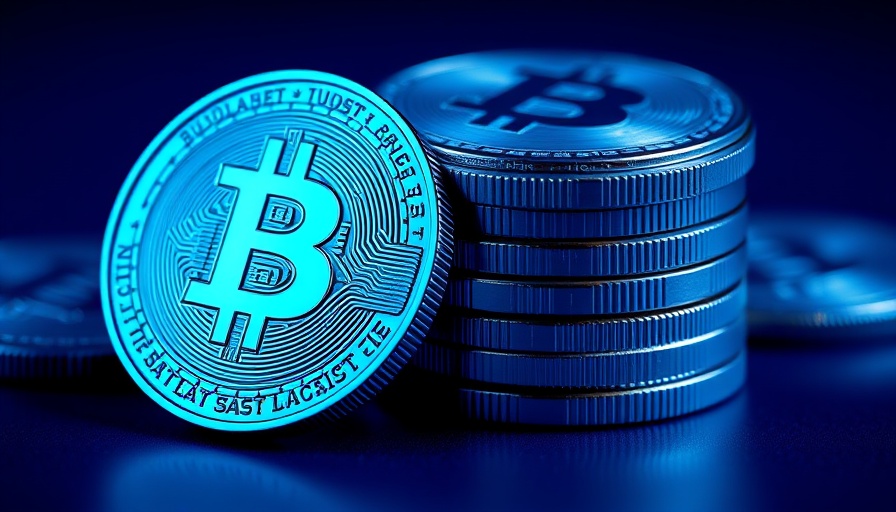 Digital stack of Cronos (CRO) coins with text on dark background.
