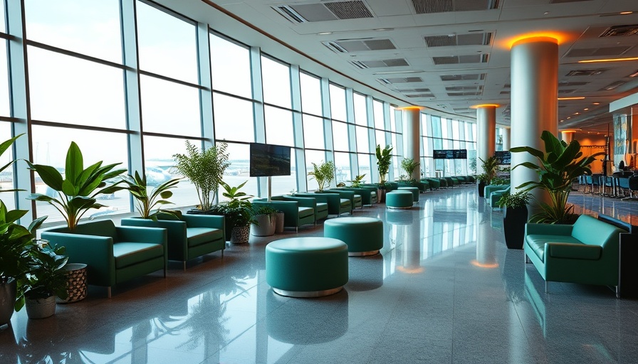 Tallinn Airport LHV Lounge with modern seating and plants.