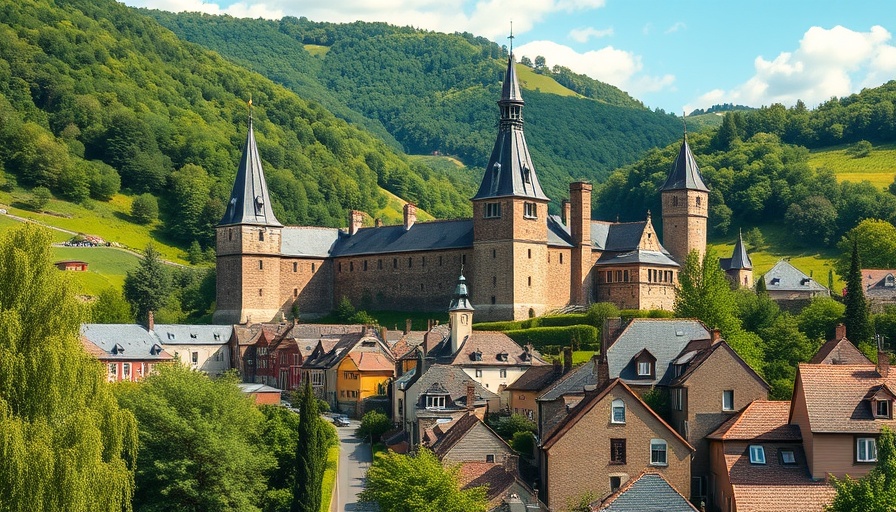 Scenic village with castle for stay in Europe longer than 90 days tips.