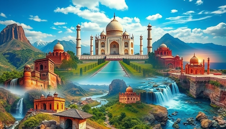 Inspiring travel destinations collage motivating to quit your job and travel.