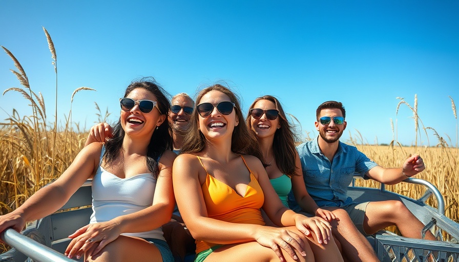 Cheerful group on Everglades airboat ride, Miami itinerary fun