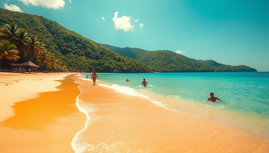 Scenic beach in one of the best beach towns in Oaxaca, vibrant setting.