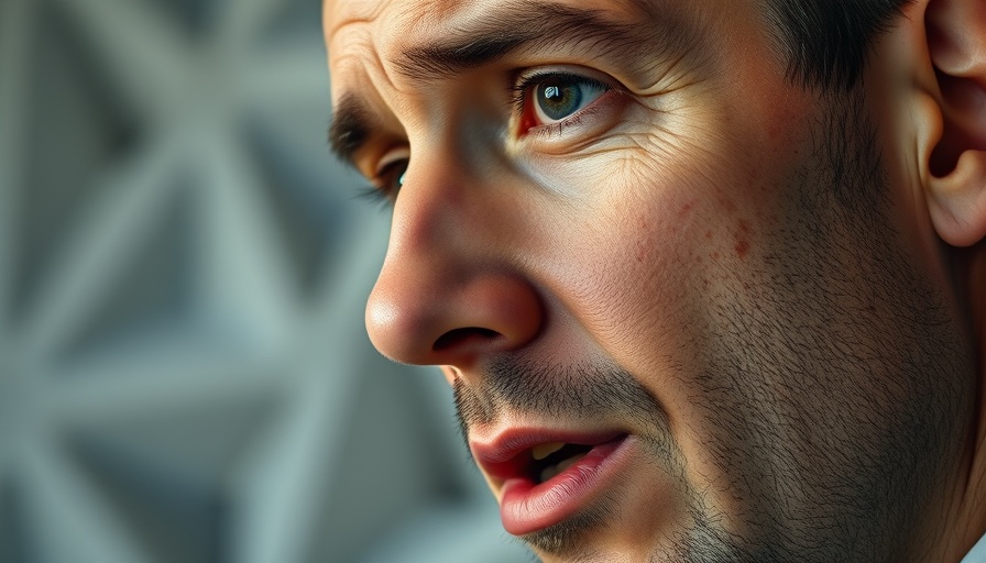 Close-up of a man speaking against a blurred geometric backdrop, related to B.C. Cabinet Reshuffle.