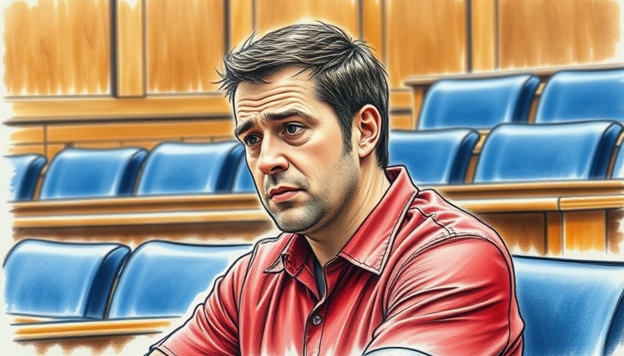 Courtroom sketch of a man related to Lapu-Lapu Day Vancouver festival tragedy.
